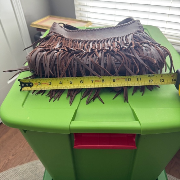 Brown fringe leather purse - Picture 6 of 6